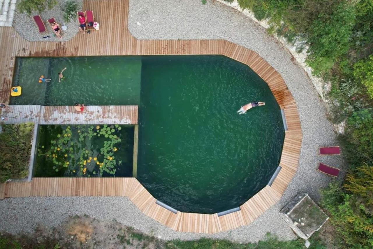 Gite Les Cabanes De Fallot Pour 15 Personnes - Piscine Naturelle L'isle-Bouzon Zewnętrze zdjęcie